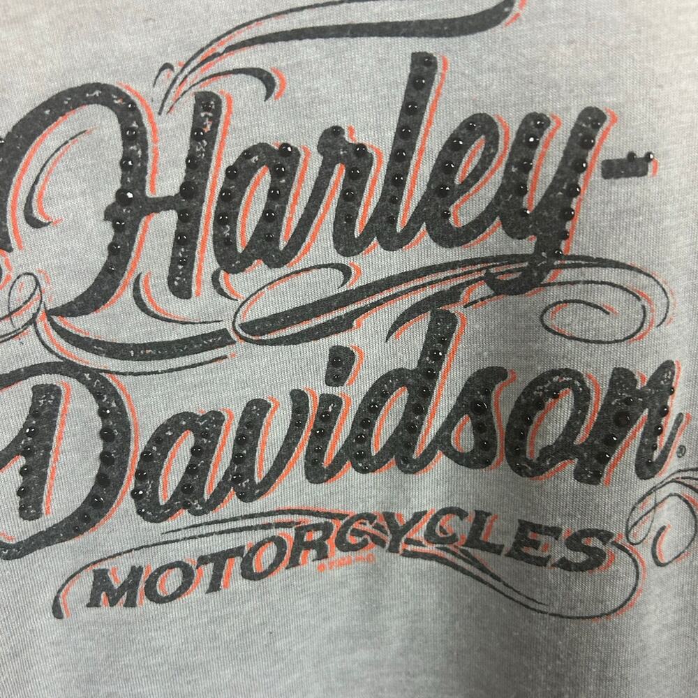 Harley-Davidson Ventura Camarillo Bling Raglan Tee size S - Picture 3 of 8